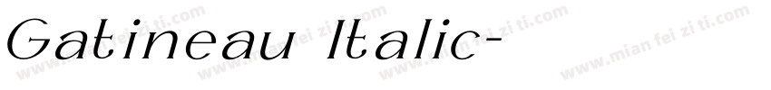 Gatineau Italic字体转换